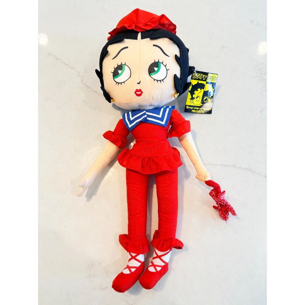 Vintage 2004 Betty Boop Bathing Beauty Kellytoy 16.5” Plush Doll w/ Tags
